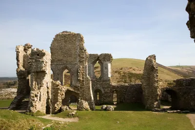 corfe castle church ruin