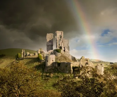 corfe castle rainbow