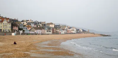 lyme regis beach evening