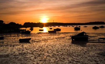 sandbanks harbour sunset