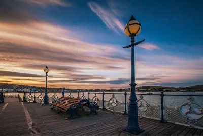 Swanage Pier at sunset